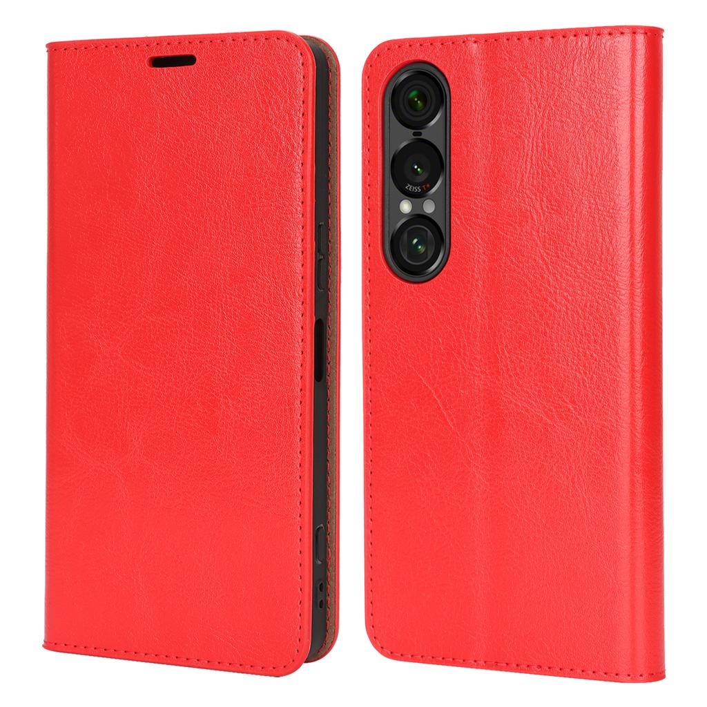 For Sony Xperia 1 VII Case Crazy Horse Texture Split Leather Wallet Phone Cover