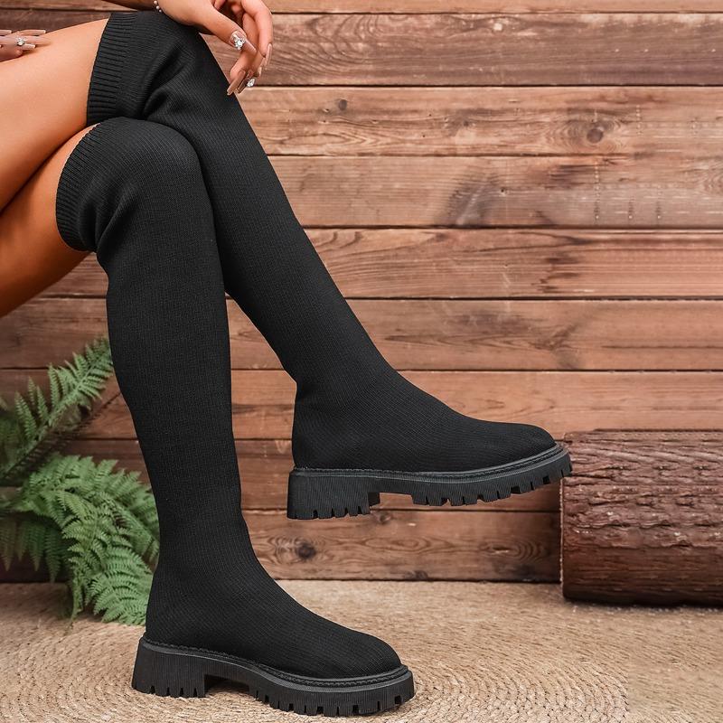 Fashion Over-the-knee Boots Women's 2025 New Platform Long-thigh Boots Heighten