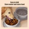 Folding Silicone Pet Bowl Non-slip Anti-Choking Dual Feeding Bowl Small Medium Large Dogs Slow Feeder Portable Dry Wet Food Water Bowl