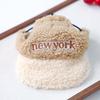 Lamb Fleece Warm Pet Hat Comfortable Baseball Hat Soft Breathable Pet Embroidery Hat for Puppies Small Doggy Cats