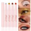 Water-Resistant Shimmery Eyeshadow Stick – Dual-Use for Highlighting & Contouring, Long-Wearing Pigmented Pencil for Eye Looks