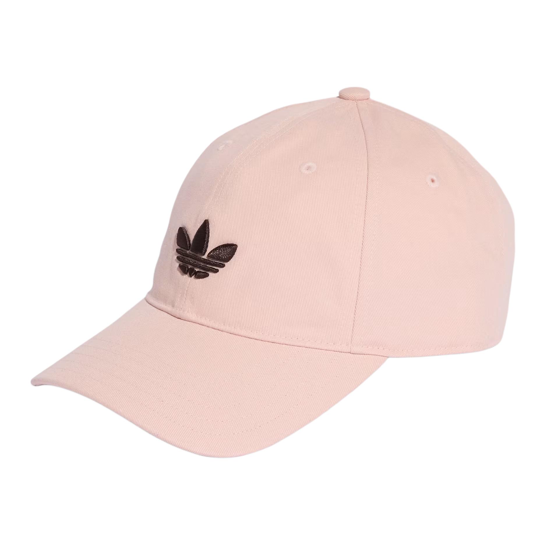 Adidas Originals Brand Logo Cotton Baseball Cap Unisex hats Light-Pink KC8038 OSFW