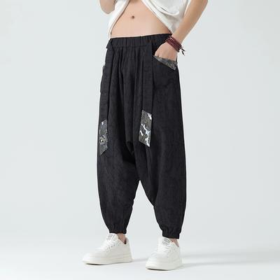 2024 männer Chinesischen Stil Stickerei Kung Fu Harem Hosen Mann Japanische Mode Casual Hosen Tanz Streetwear Hosen