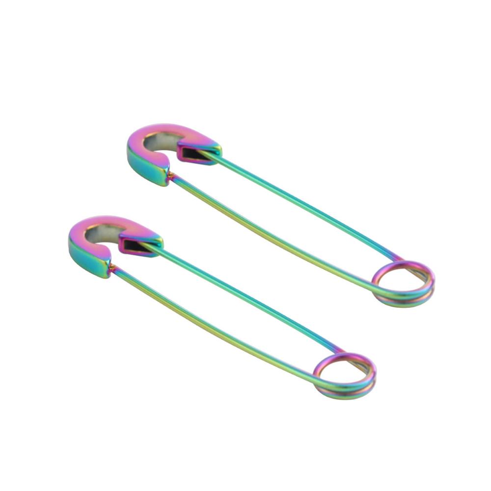 Edelstahl Punk Pin Ohrringe Einzigartiges Design Büroklammer Sicherheits Stahl Stecker Mode Ohrringe Elegante Damen Mann Rock Piercing Ma