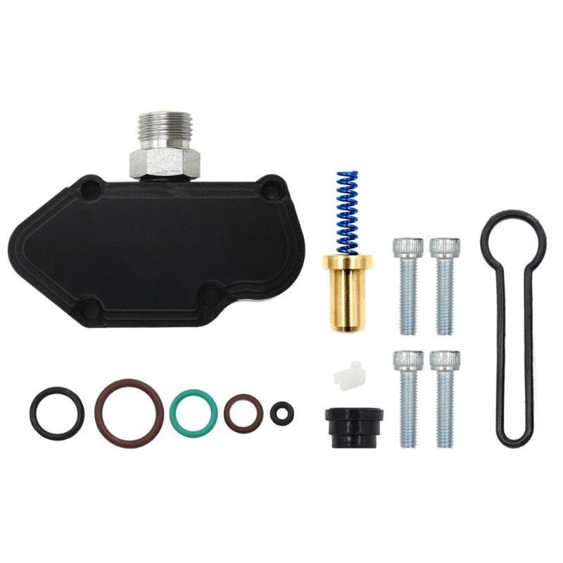 

Fit for Powerstroke 6.0 2003-2007 Fuel Pressure Regulator Valves Billet Aluminum Diesels Spring Kit with Spring Housing 1 чёрный