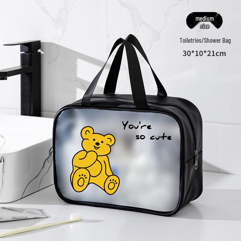 Borsa da Toilette e Trucco Portatile di Grande Capacità per Esterno, Spiaggia, Yoga e Fitness con Separazione Umido-Secco