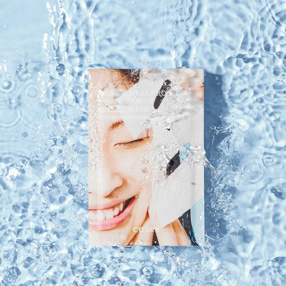 COSRX Hydrium Triple Hyaluronic Water Wave Sheet Mask Deep Hydrating Moisturizing 20ml x 10 Sheets