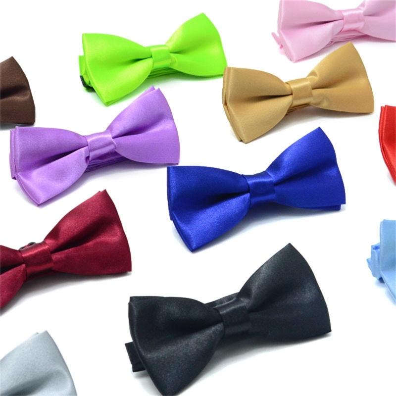 Children BowTie Solid Color Simple Buckle Closure Necktie For Holiday Special Event School Uniform All Matching Necktie