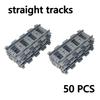 City Trains Diy Building Blocks Straight Curved Rail Bricks Parts Bridge Tunnel Model Soft Flexible Cross Tracks Railway Moc Toy