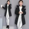 Women Winter Coat Hooded Casual Parkas Jacket  Autumn Warm Letter Print Long Female Zipper Outerwear