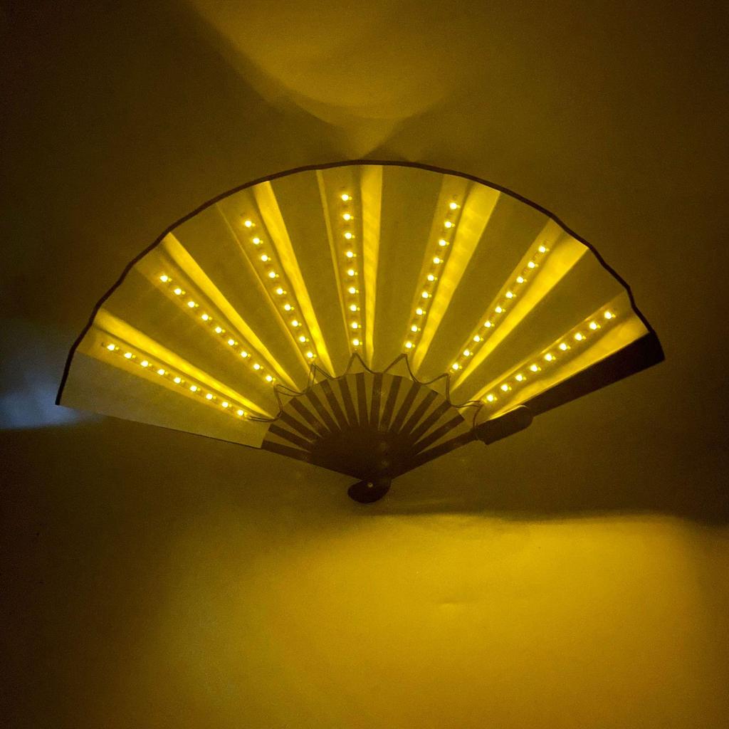 Irisierender LED Leucht-Disco-Party-Fächer - Leuchtende Faltbare Bühnenrequisite