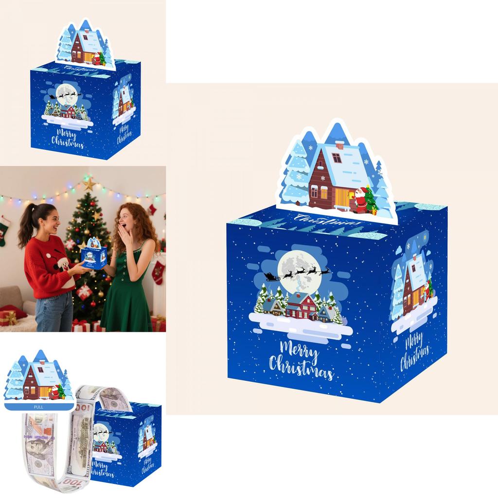 Christmas Snow House Gift Box For Festive Party Decor And Holiday Atmosphere Enhancer