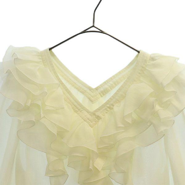 unused SNIDEL Long sleeve Volume frills blouse F white SWFB231120 Women Used
