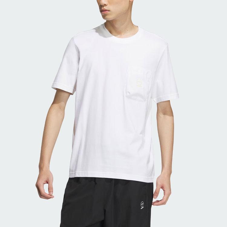 Adidas Neo Cartoon Print Back Sports Short Sleeve Tee Men Tops White IK5093