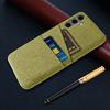 For Samsung Galaxy S24 FE Case Cloth+Hard PC Phone Cover with Dual Card Slots