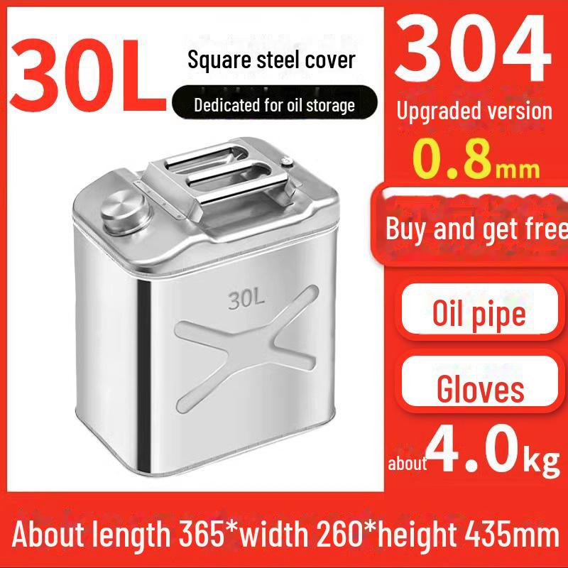 Butoaie de benzină din oțel inoxidabil 30L, 20L, 10L Rezervor de combustibil diesel