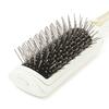 Francfranc Salon Vibrating Ion Hairbrush, White, Negative Ions, Battery-Operated, Electric Brush, Scalp Care, Gift