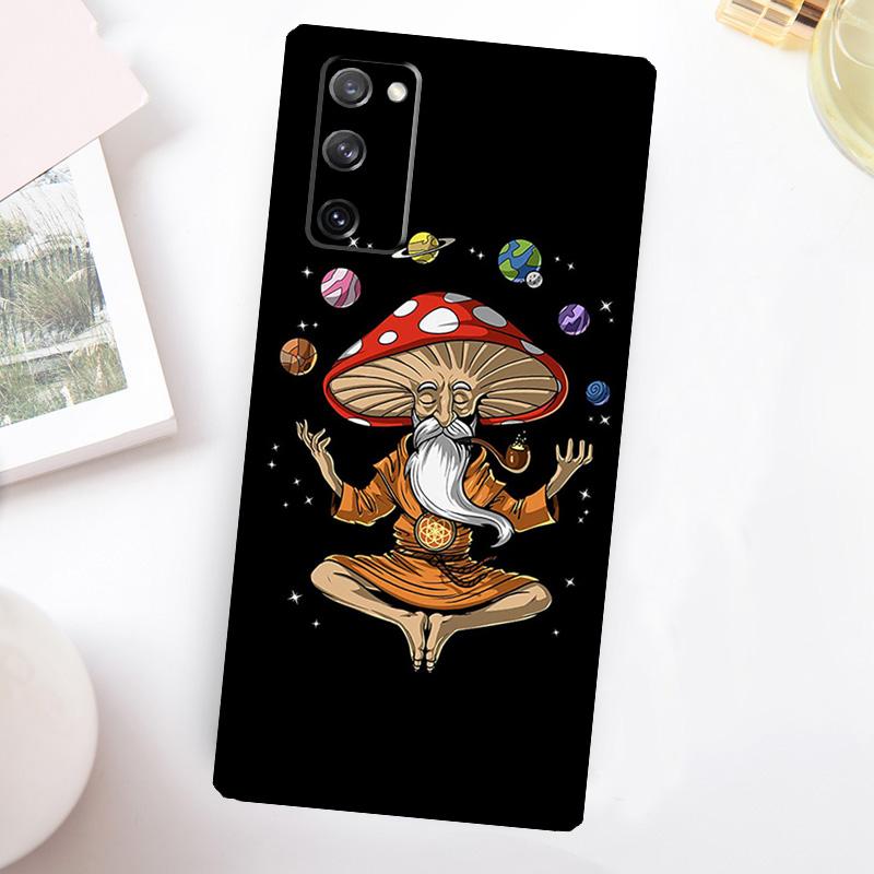 Magic Mushroom Alien Trippy Shrooms Case For Samsung Galaxy S22 S23 S24 Ultra Plus Note 10 20 S8 S9 S10 S20 FE S21 FE Cover