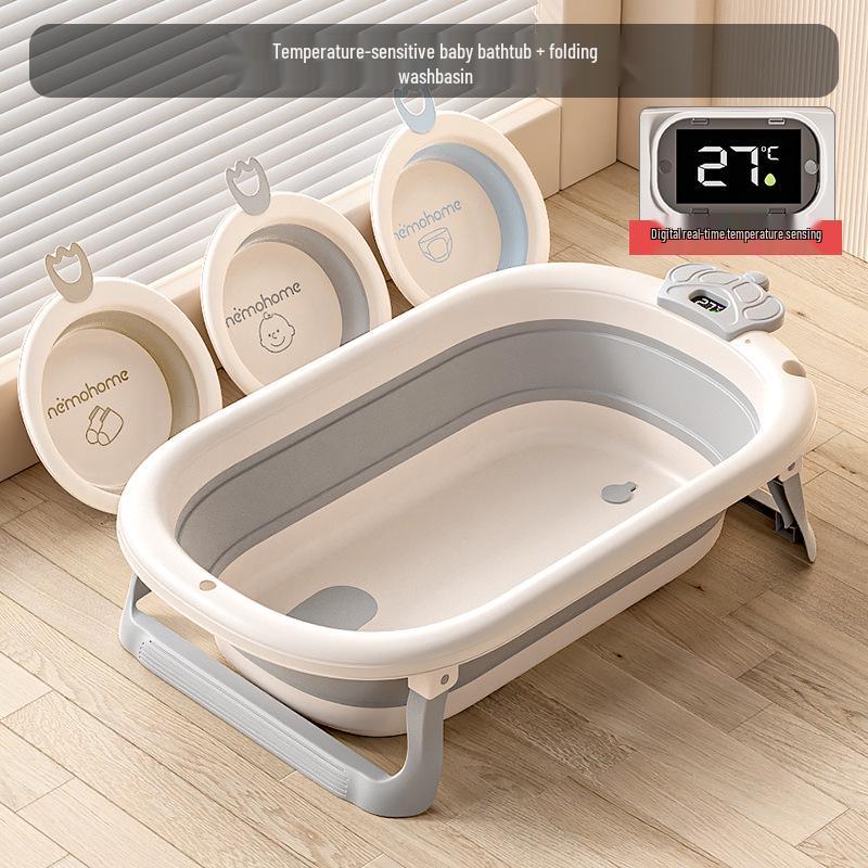 Foldable Baby Bathtub - Large, Reclining, for Toddlers & Newborns