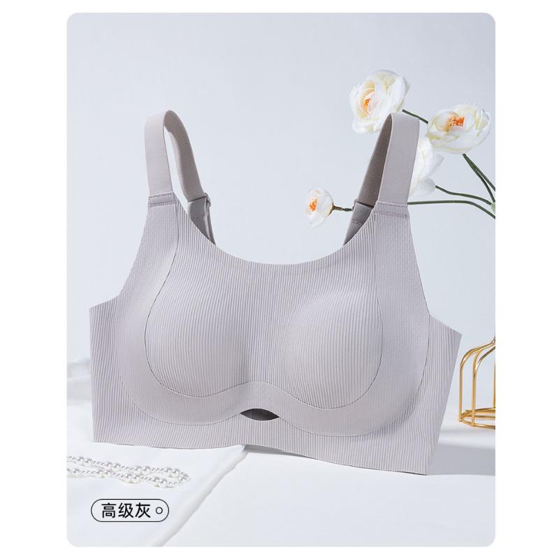 Women Seamless Gather Anti Sag Soft Support Wireless Shaping Daily Bra