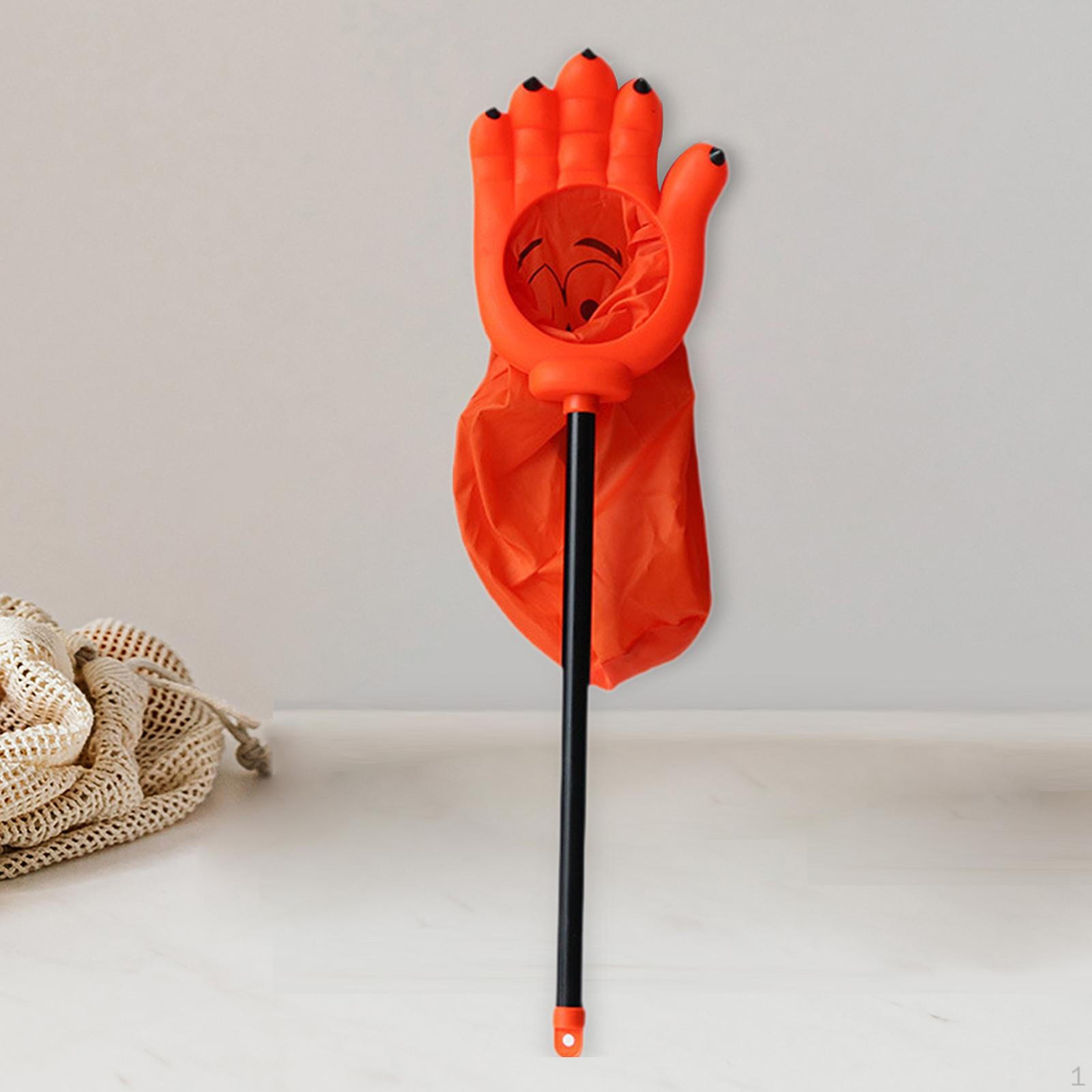 

Сумка на Хэллоуин для сладостей или угощений, призрачная рука, конфетный мешочек, игровой реквизит, украшения с длинной ручкой оранжевый