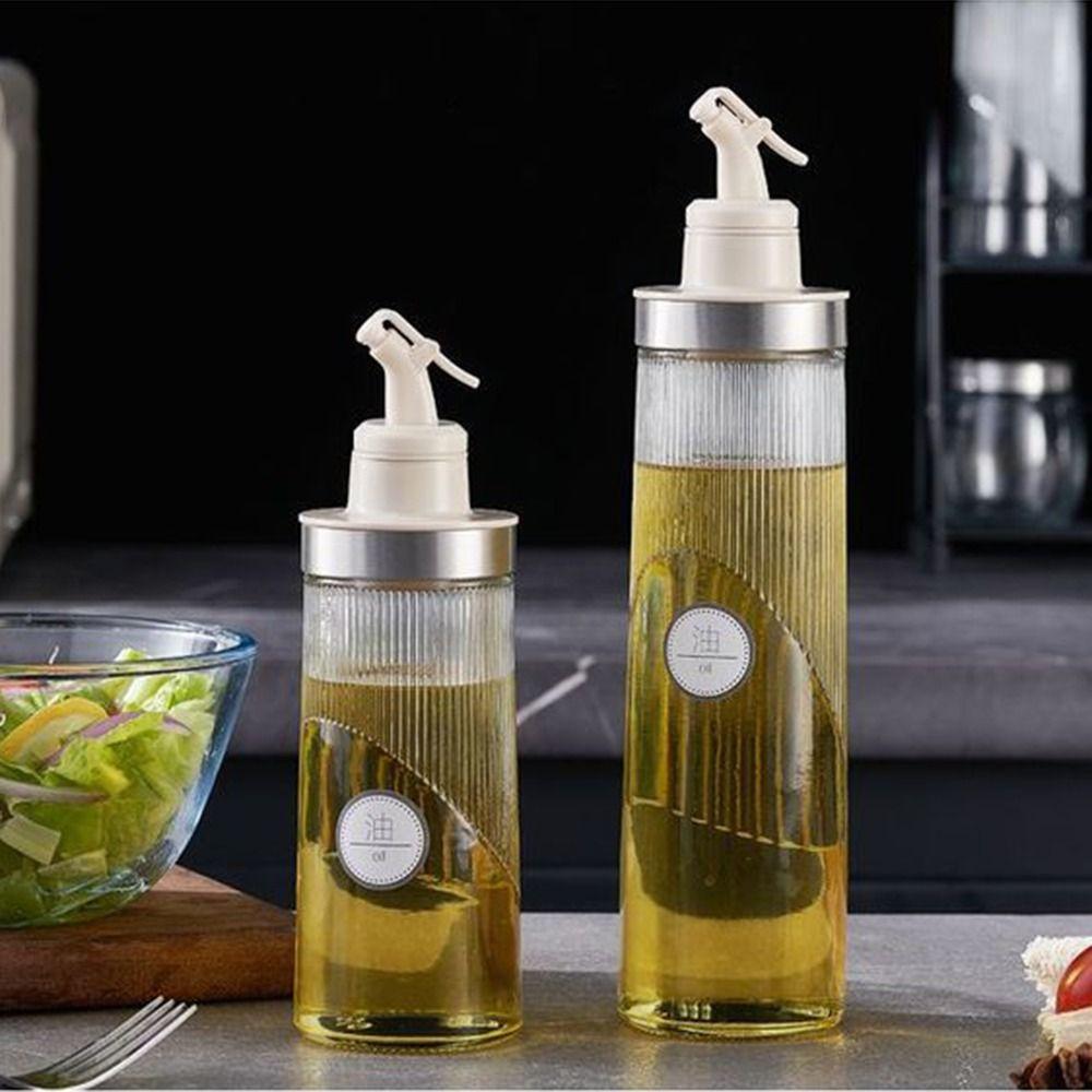 No-drip Pourers Liquid Seasoning Bottle Leak Proof Glass Oil Cruet Container  Kitchen Use