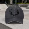 1pc Vintage Antler Cap Suitable For Outdoor Sports Daily Wear Parties Adjustable Hook Loop Duckbill Hat Lightweight Unis