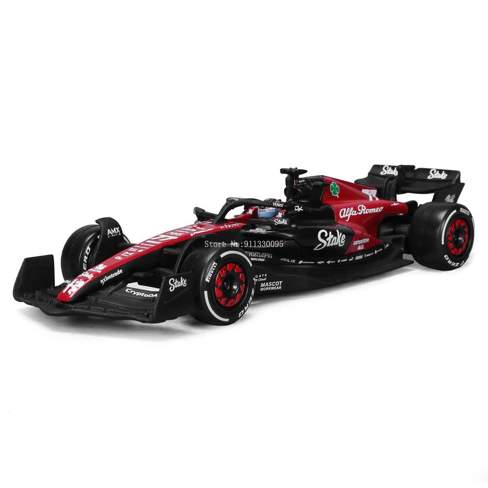 Bburago 1:43 F1 2023 24# Zhou Guanyu Alfa Romeo F1 Team Stake C43  77# Valtteri Bottas Alloy Car Die Cast Car Model Competition zl2