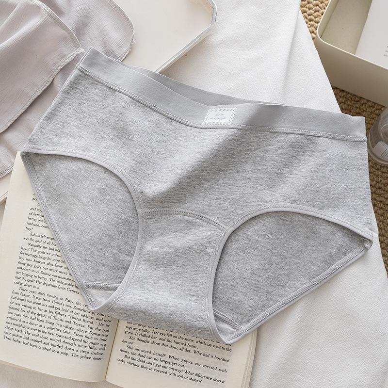 Damen Baumwolle Frühling und Herbst Mid-Waist 10A Antibakterieller Zwickel Slips