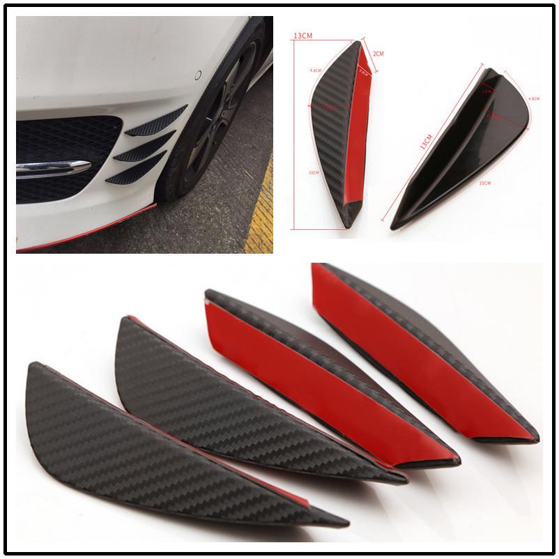 Car 4pcs Styling Universal Car Front Bumper Lip Fin Air Auto Body Kit