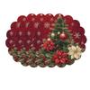 4pcs Coaster Christmas Table Placemat Snowman Elk Round Dining Mat Xmas Table Mat  Table Setting