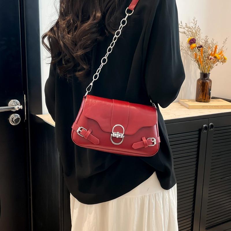 Summer new Spice Girl locomotive armpit bag fashion lock shoulder messenger bag simple handbag