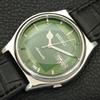 Seiko AUTOMATIC 7009A VINTAGE JAPAN MENS GREEN COLOR DIAL WATCH A701409-5 R206b-a701409
