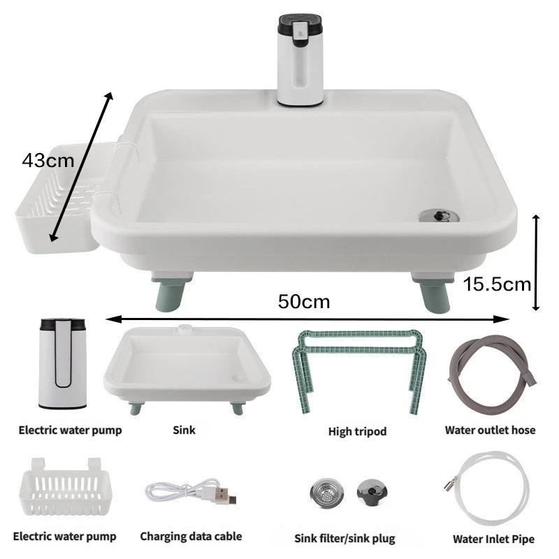 Outdoor Portable Sink Multifunctional Folding Camping Sink With Electric Water Pump Suitable For Camping Travel And Family Use