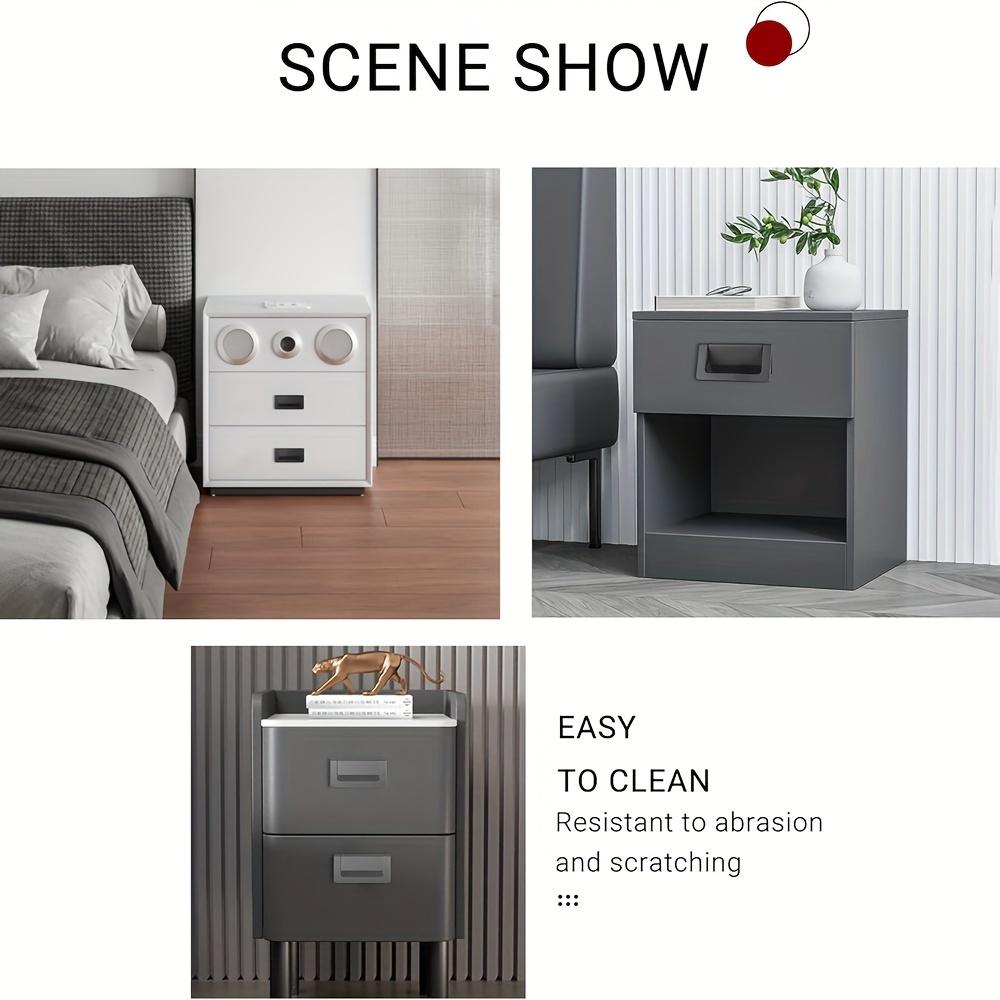 8 Pcs Drawer Pulls Black Concealed Furniture Handle Cabinet Door Pull Handle with Screw Suitable for Kitchen Living Room Bedroom