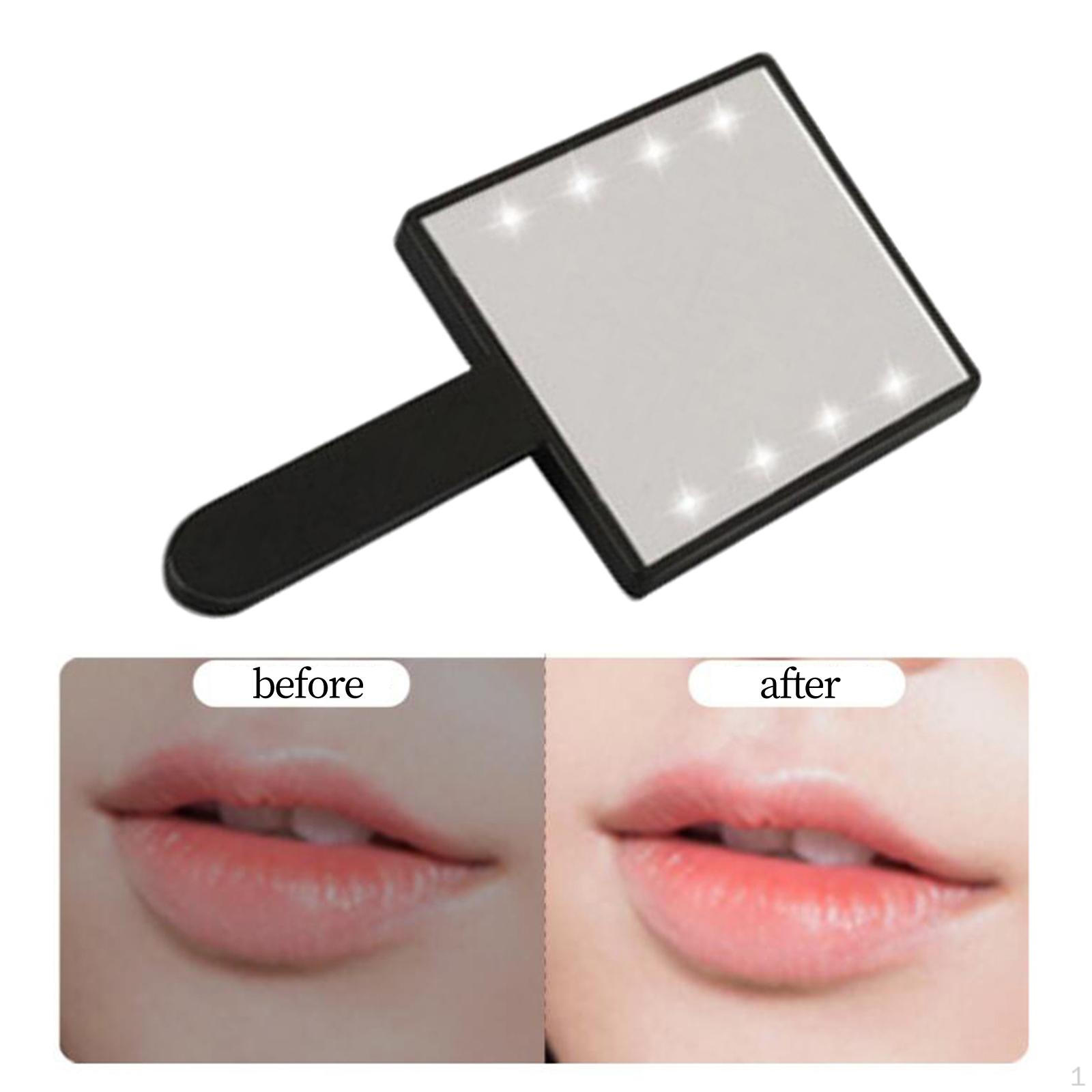 Make Up Mirror with , Gift for Women, Makeup Mirror, Portable, Moveable Travel Black