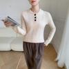 Women's Solid Color Cashmere Cable Knit Pullover Sweater - Round Neck, Thick, Warm Base Layer