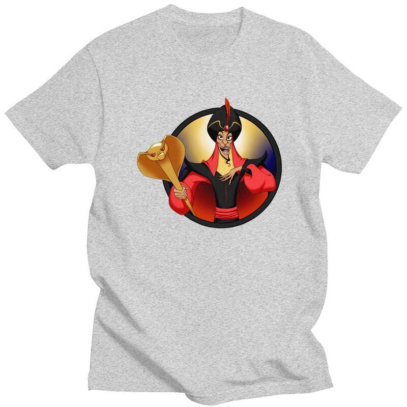 Benutzerdefiniertes Hübsches Aladdin T-Shirt Herren Kurzarm Reines Baumwoll-T-Shirt Freizeit Jafar T-Shirt Streetwear T-Shirt