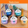 Colorful Playful And Eggshell Bag For Children With Puppy Motif In Pink Yellow Purple And Blue