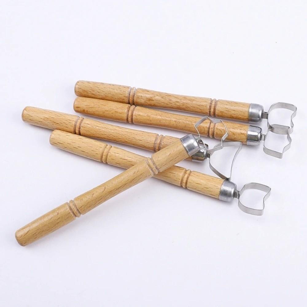 5 Pcs/set Replaceable Pottery Tool Diy Craft Scraping Tool Pottery Handle Making Tool Texture Sculpture Clay Modeling Tool