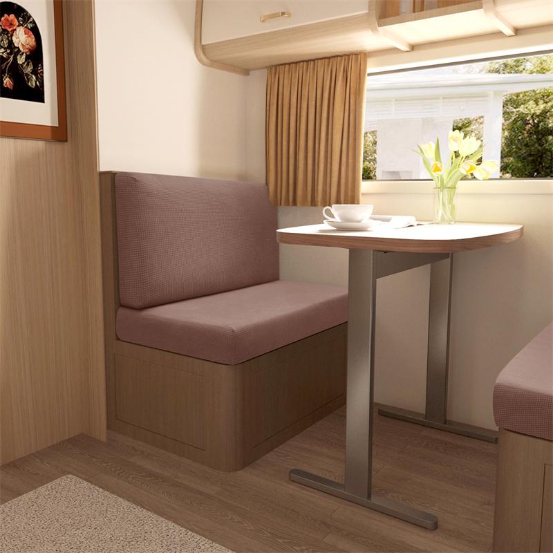 

2pcs/set Polar Fleece RV Dinette Cushions Cover Stretch RV Booth Seat Cover Elastic Sofa Slipcover for Camper Car Bench Cover 1 Set