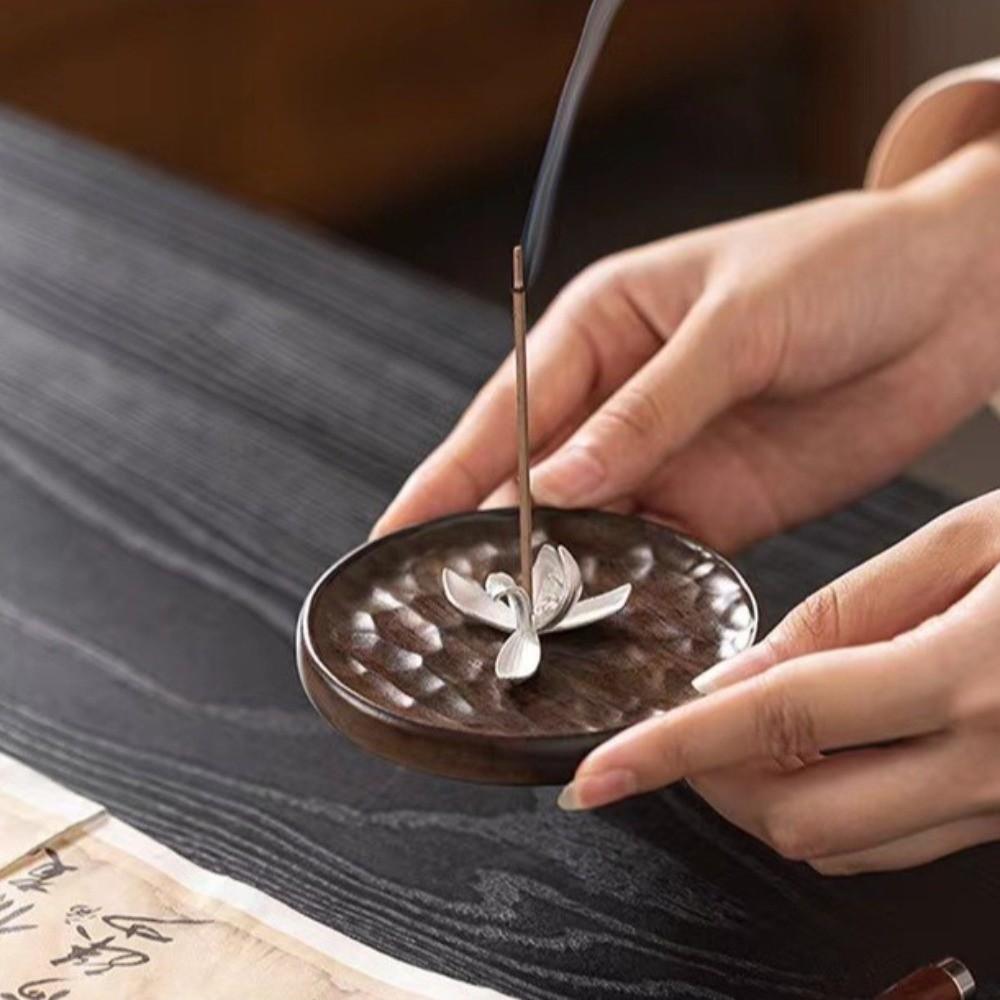 Retro Incense Burners Wooden Carved Incense Holder Creative Boat Incense Holder  Living Room