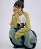 SOME PLACE Raglan Some Lettering Logo Graphic Oversized Long Sleeve Knit_ 3 Colors