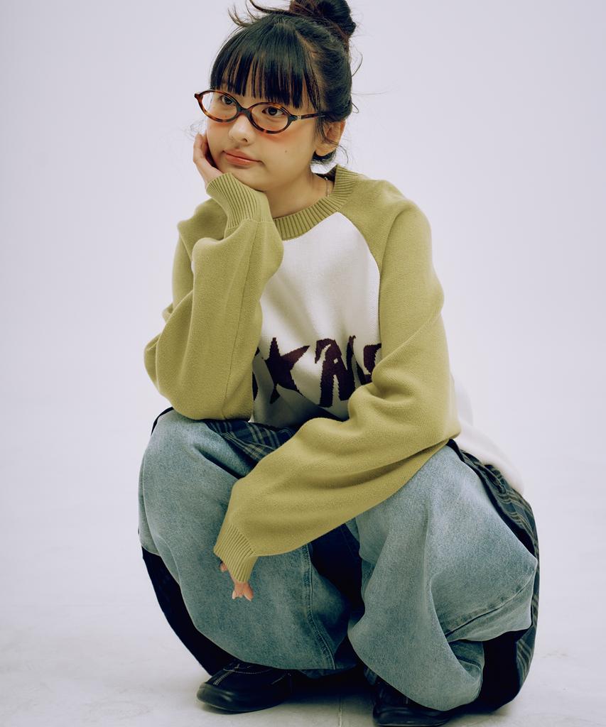 SOME PLACE Raglan Some Lettering Logo Graphic Oversized Long Sleeve Knit_ 3 Colors