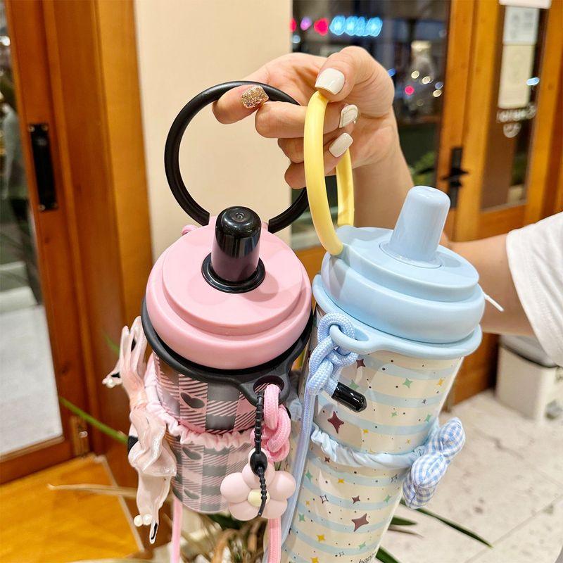 Large-Capacity Thermos Cup with Ceramic Liner, 2025 New Model, Stylish Cup for Women, Niche High-End Water Cup with Straw