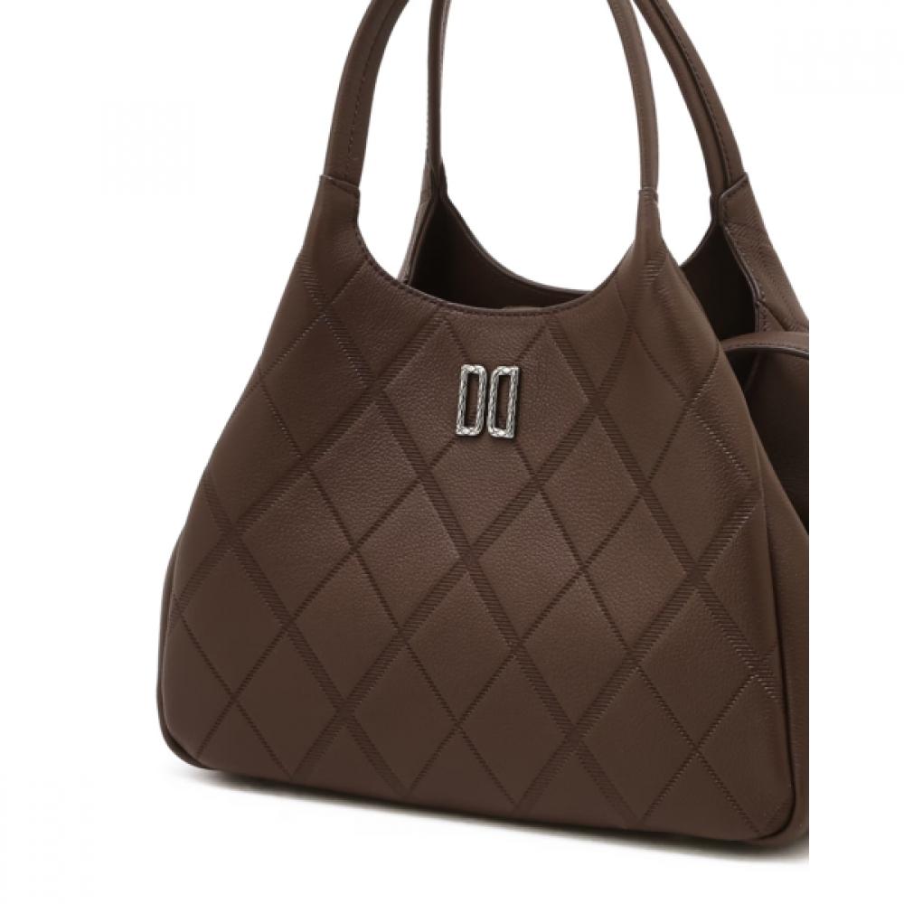 Daks Brown Dd Logo Cowhide Tote Bag Dcba6f452w2
