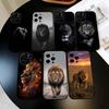L-Lion P-Pattern Phone Case For iPhone 17,16,15,14,13,12,11 Plus,Pro Max,XS,Soft Silicone Black Cover