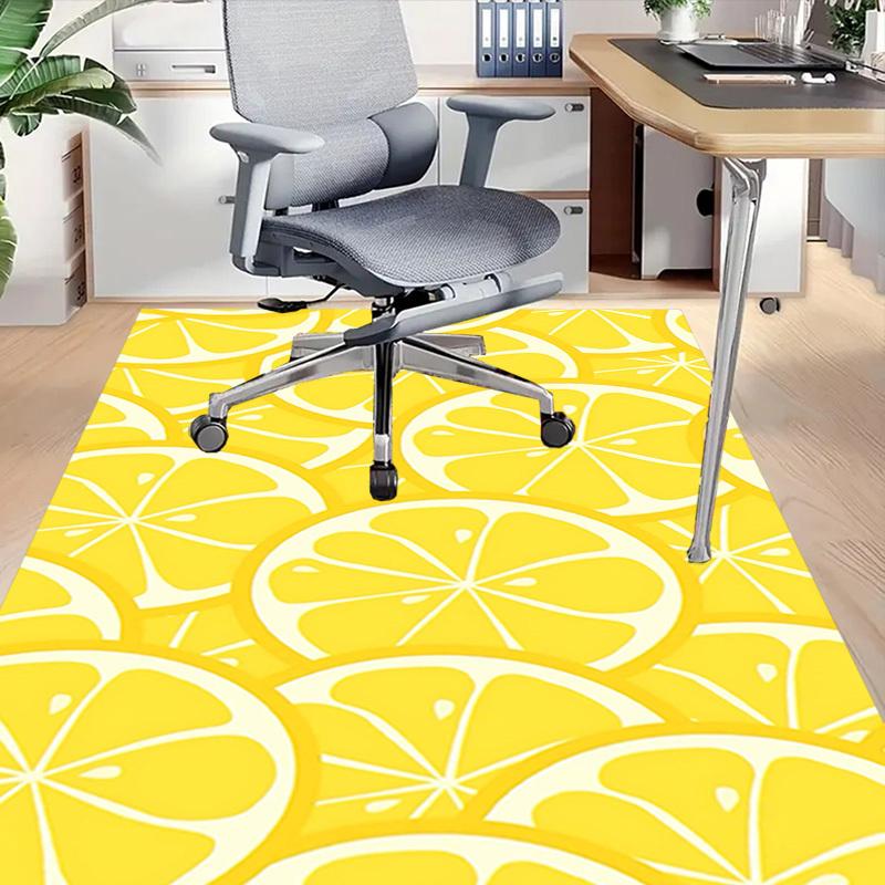 1 Stück Zitronenscheiben Extra Groß Rutschfester Teppichboden, Büro, Familie, Studio Großer Teppich Teppiche für Innenräume, Auffälliges Statement-Stück
