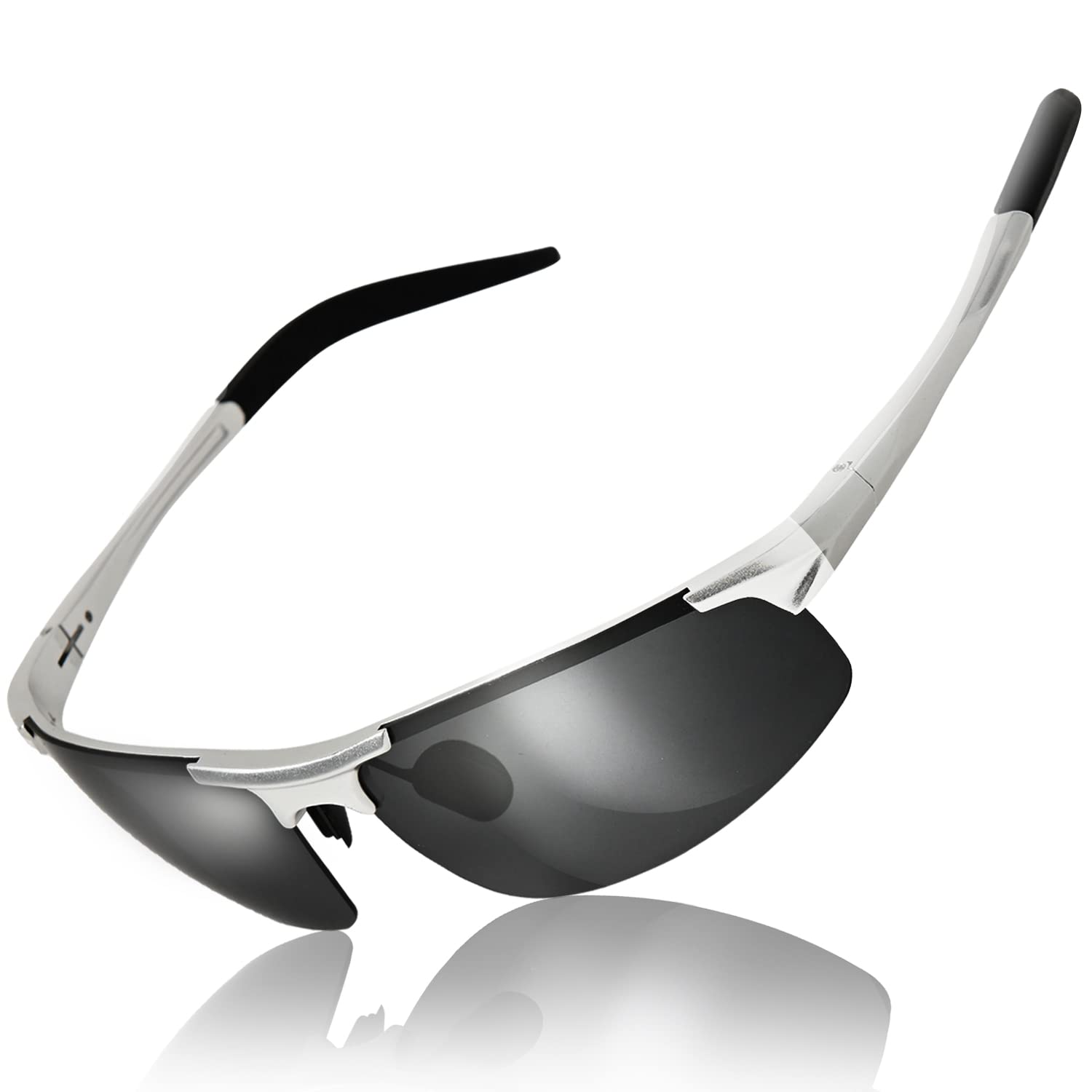 

Солнцезащитные очки QLASTIV для защиты от УФ-лучей, подарок для спорта и вождения для мужчин серебристого цвета, легкие, водонепроницаемые, защита, поляризованные, для рыбалки,