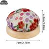 1pc Pincushion Vintage Embroidery Pin Cushions Half Round Pin Pad With Wooden Base Needle Holder For DIY Craft Sewing Accessorie